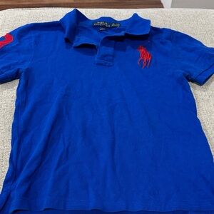 Polo by Ralph Lauren Blue and Red Polo Shirt Classic Design
